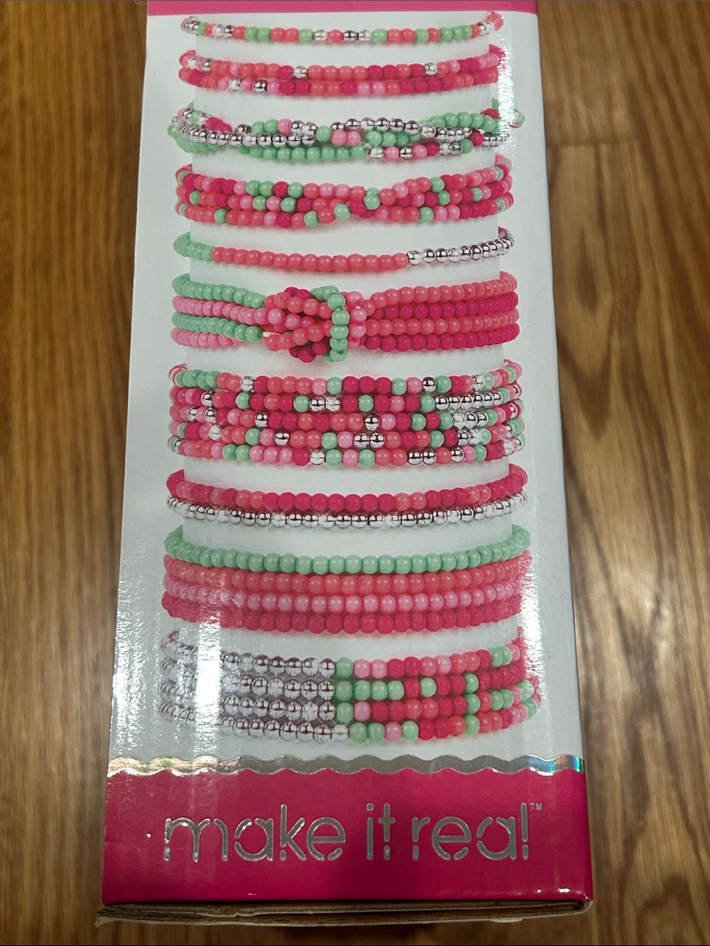 Make It Real Spinsational Bracelet Maker - Pink & Teal 5000 bead kit new in box
